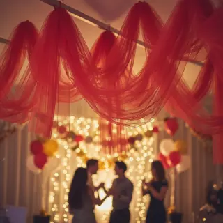 Tyl na TUTU red 160 cm
