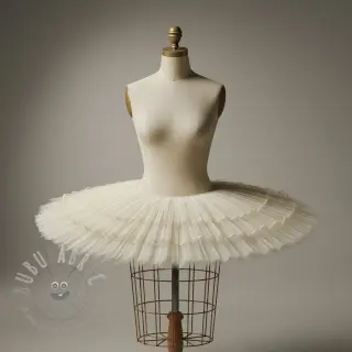 Tule voor TUTU-rok ROYAL SPARKLE ecru gold
