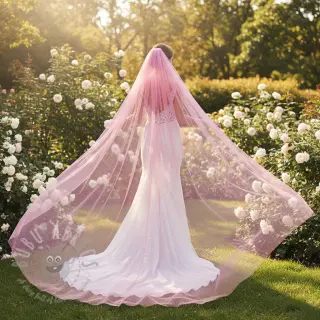 Tule voor TUTU-rok Rainbow glitter design B