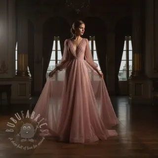 Tule voor TUTU-rok ROYAL SPARKLE old rose gold