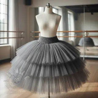 Tule voor TUTU-rok dark grey 160 cm