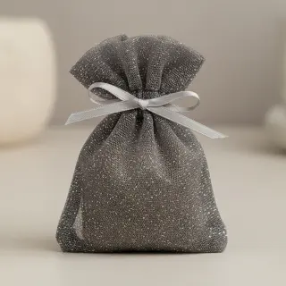Tyl na TUTU ROYAL SPARKLE dark grey silver