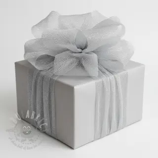 Tule voor TUTU-rok ROYAL SPARKLE grey silver