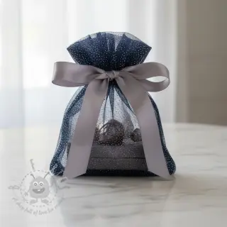 Tule voor TUTU-rok ROYAL SPARKLE navy silver