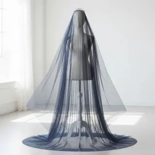 Tyl na TUTU ROYAL SPARKLE navy silver