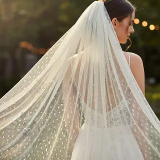 Tule voor TUTU-rok DOT ecru