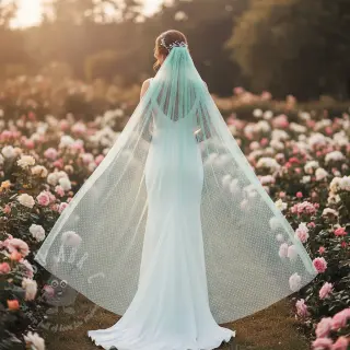 Tule voor TUTU-rok DOT light mint