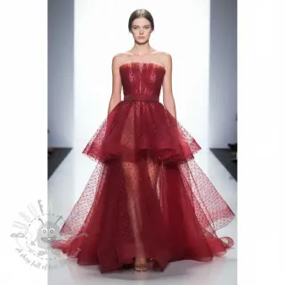 Tule voor TUTU-rok SPOT bordeaux