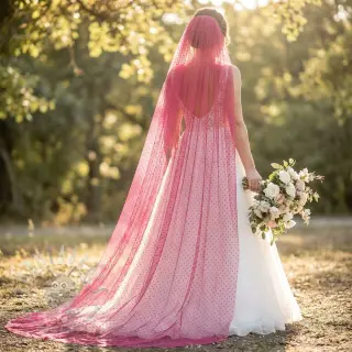 Tule voor TUTU-rok SPOT dark fuchsia