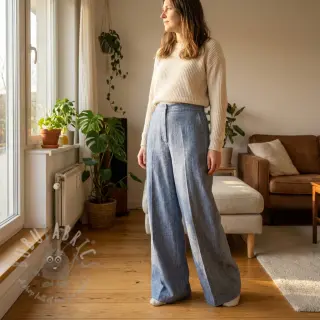 Linnen met katoen Fishbone light jeans