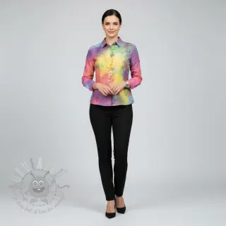 Katoenen stof EMBROIDERY Tie dye Della design En