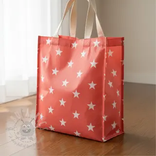 Katoenen stof Stars coral