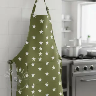 Katoenen stof Stars green