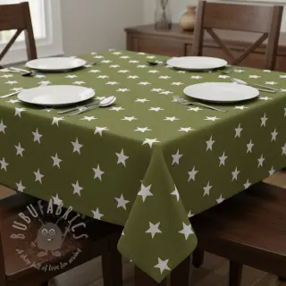 Katoenen stof Stars green