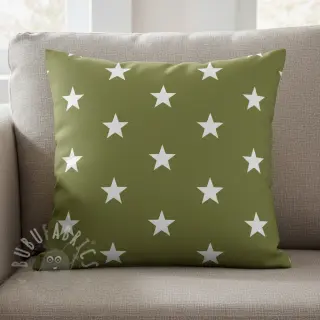 Katoenen stof Stars green