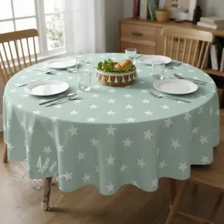 Katoenen stof Stars mint