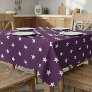 Katoenen stof Stars purple