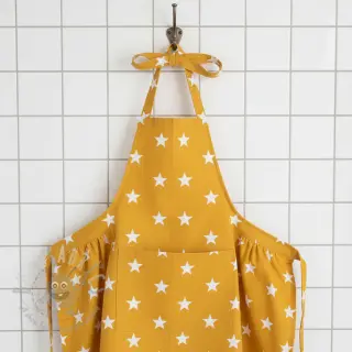 Katoenen stof Stars yellow