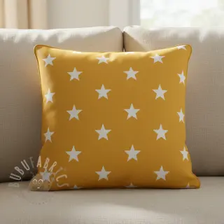 Katoenen stof Stars yellow