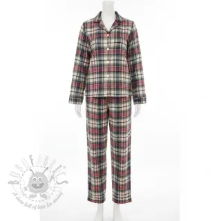 Katoenen stof YARN DYED CHECK BRUSHED pickle
