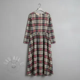 Katoenen stof YARN DYED CHECK BRUSHED pickle