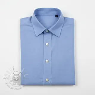 Katoenen popeline dark sky blue