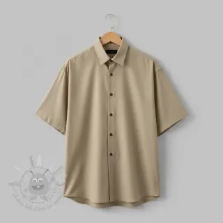 Katoenen popeline light brown