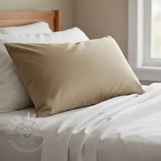 Katoenen popeline dark beige