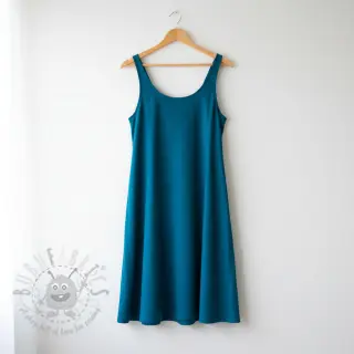 Katoenen popeline ocean blue