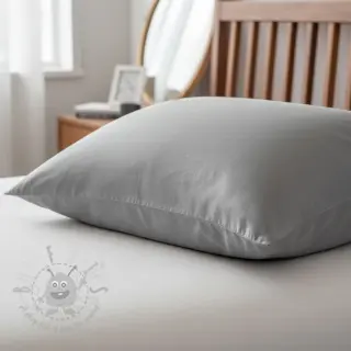 Katoenen popeline metal grey