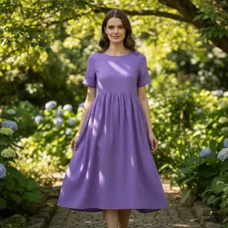 Bavlnený popelín purple