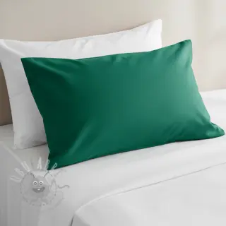 Katoenen popeline dark emerald