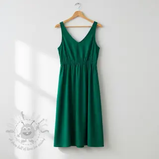 Katoenen popeline dark emerald