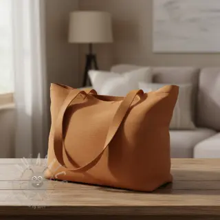 Katoenen popeline dark cognac