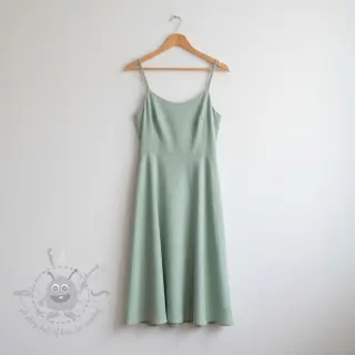 Katoenen popeline dark mint