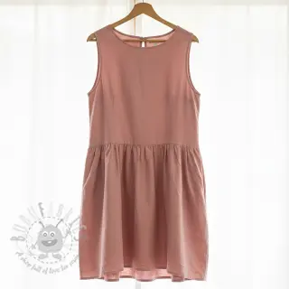 Katoenen popeline dark rose