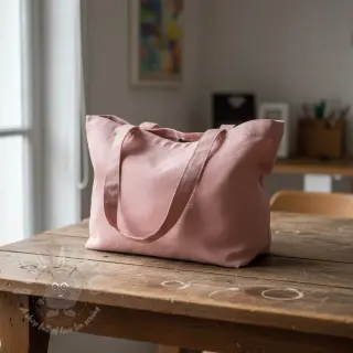 Katoenen popeline dark rose