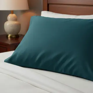 Bavlnený popelín dark cyan