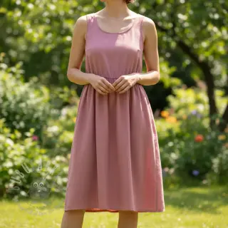 Katoenen popeline blush