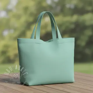 Katoenen popeline fresh sage