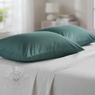 Katoenen popeline dark petrol