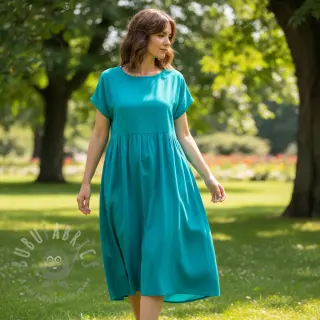 Katoenen popeline turquoise
