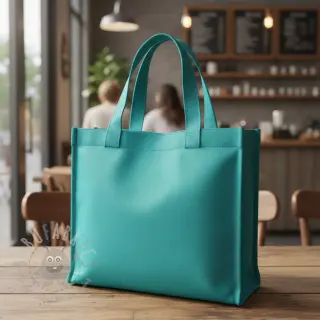 Katoenen popeline turquoise