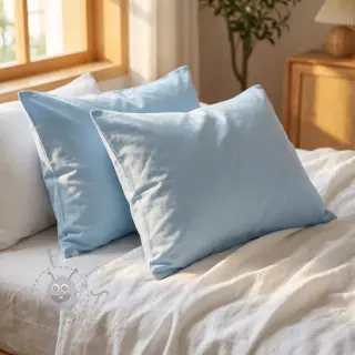 Katoenen popeline blue