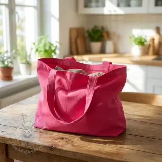 Katoenen popeline pink