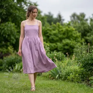 Katoenen popeline lilac