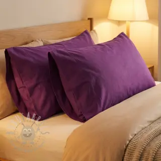 Katoenen popeline dark purple