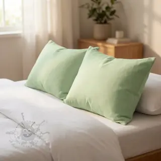 Katoenen popeline light mint