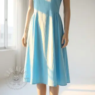 Katoenen popeline sky blue