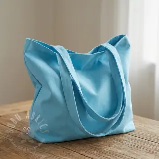 Katoenen popeline sky blue